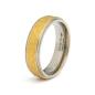 Preview: 6 mm Titanring mit Silber- und Gold-Finish - Duplus Silver Gold